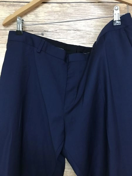 Calvin Klein Indigo/Navy Fitted Suit Trousers