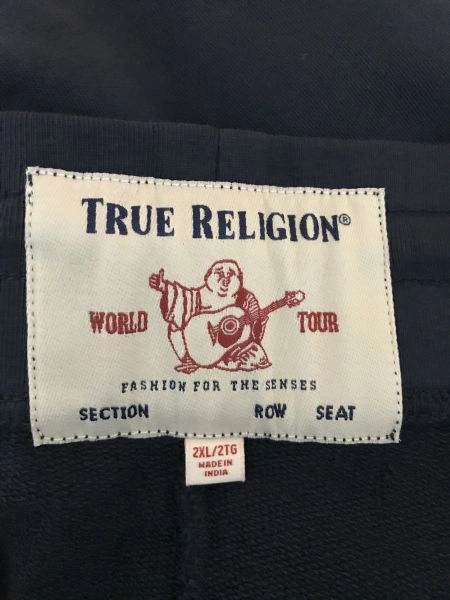 True Religion Navy Classic Logo Jogging Bottoms
