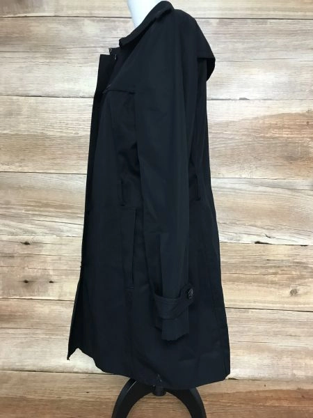 Tommy Hilfiger Black Button Up Trench Coat