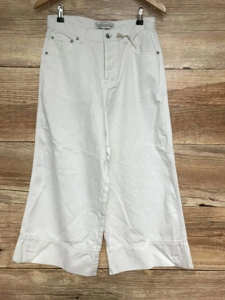 Monkeegenes White Cropped Skater Jeans