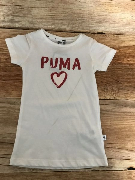 Puma White Long Length T-Shirt
