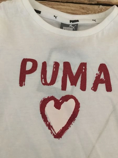 Puma White Long Length T-Shirt