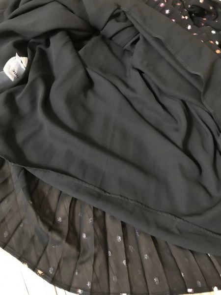 Warehouse Black Maxi Length Dress with Rainbow Spot Design
