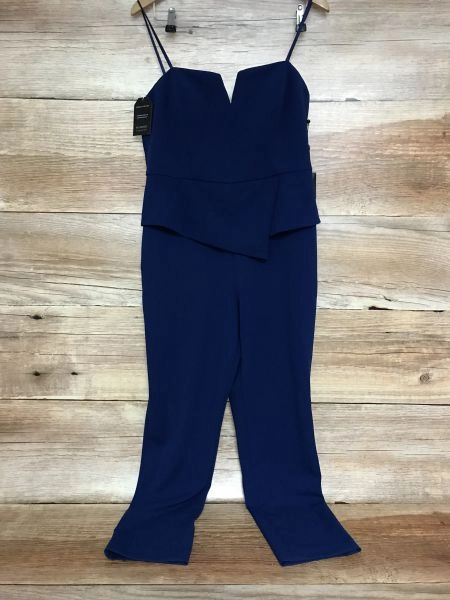 Adrianna Papell Blue Strapless Jumpsuit