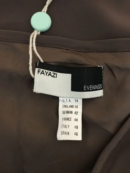 Fayazi Brown Maxi Length Sheer Skirt