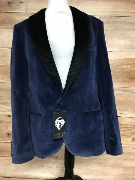 Twisted Tailor Blue Single Breasted Jacket