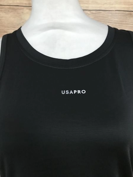 USA Pro Black Hole Logo Vest Top