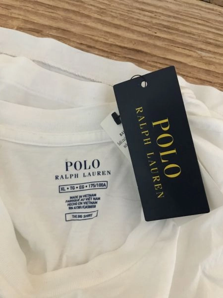 Ralph Lauren White Short Sleeve T-Shirt with Large Logo
