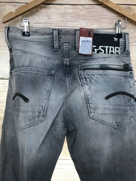 G-Star Raw Grey Straight Fit Multi Pocket Jeans