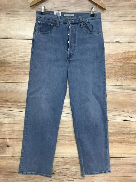 Levis Blue Ribcage Straight Jeans