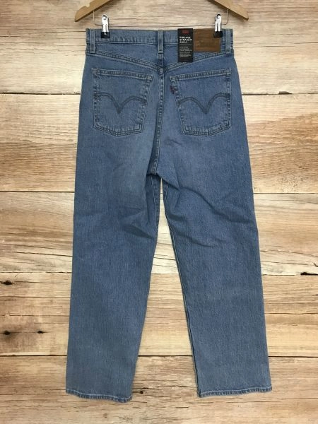 Levis Blue Ribcage Straight Jeans
