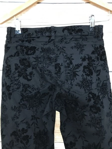 Phase Eight Black Skinny Leg Floral Design Trousers