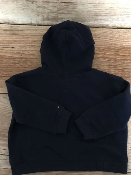 Tommy Hilfiger Navy Hooded Sweatshirt with Logo on Front