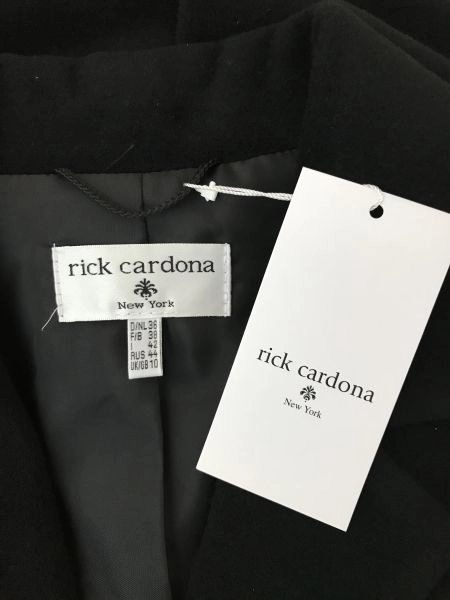 Rick Cardona Black Long Length Fitted Coat