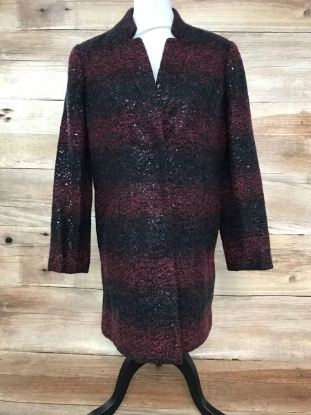 Kaleidoscope Red and Black Sequined Coat