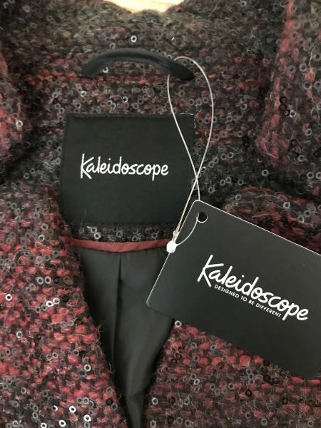 Kaleidoscope Red and Black Sequined Coat