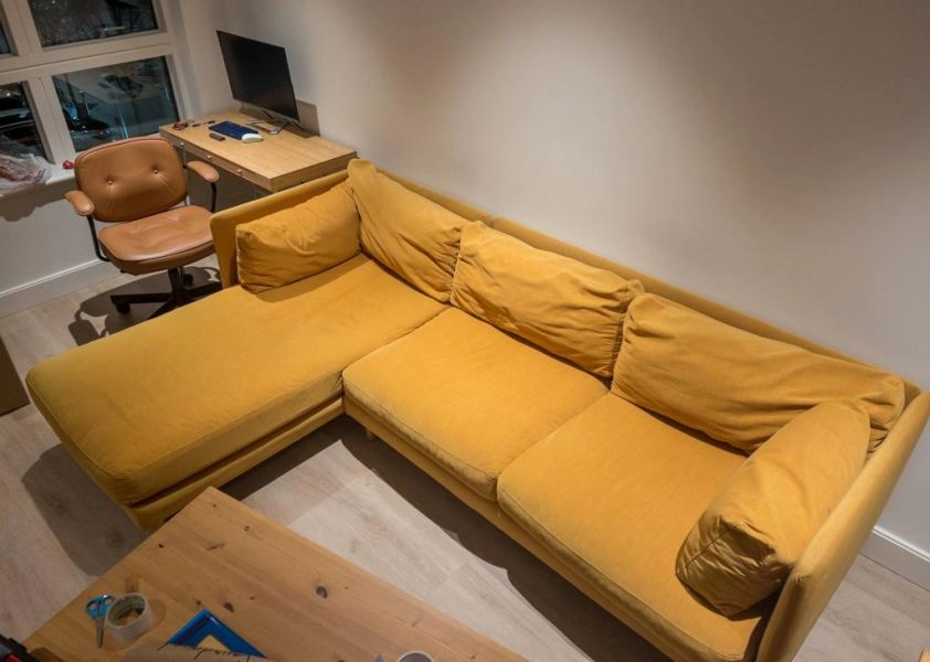 3 seater sofa -color: mustard-