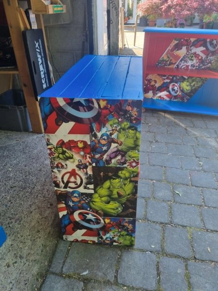 Avengers themed upcycled Shelves.