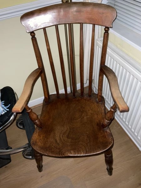 Grandfather chair. Very old and very comfortable.
