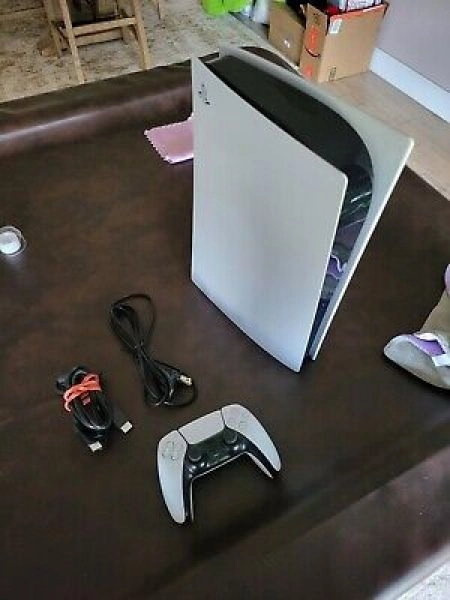 Sony PS5 Digital Edition Console - White - with controller