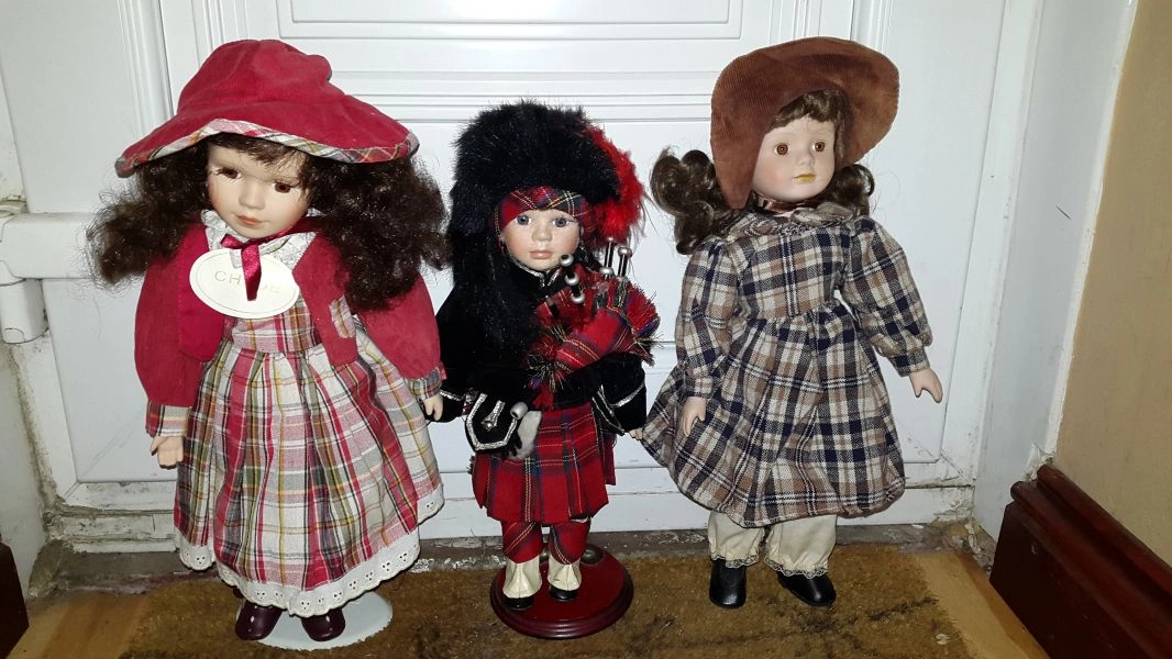 Porcelain Display Dolls with Stands
