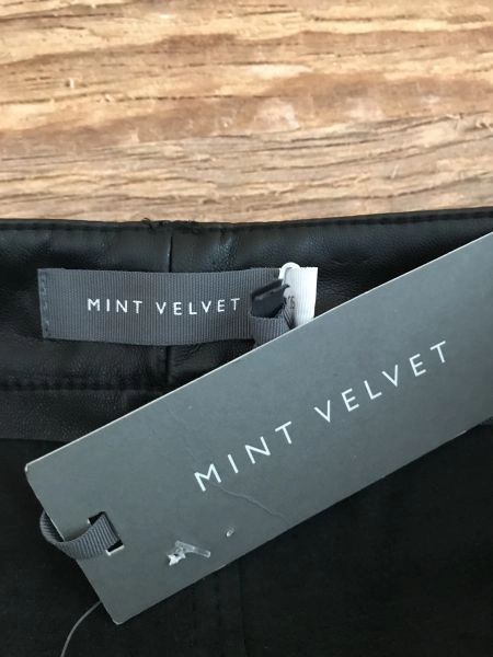Mint Velvet Black Pleather Trousers