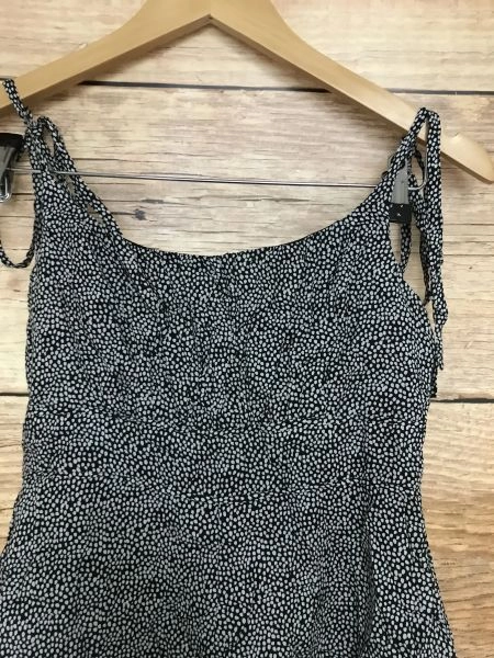 Jack Wills Black and White Tied Spaghetti Strap Top