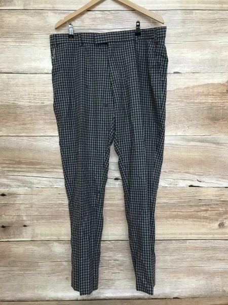 Gibson Brown Checked Wool Trousers