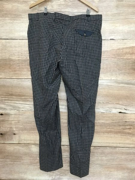 Gibson Brown Checked Wool Trousers