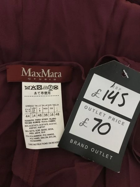 Max Mara Burgundy Maxi Length Nightdress