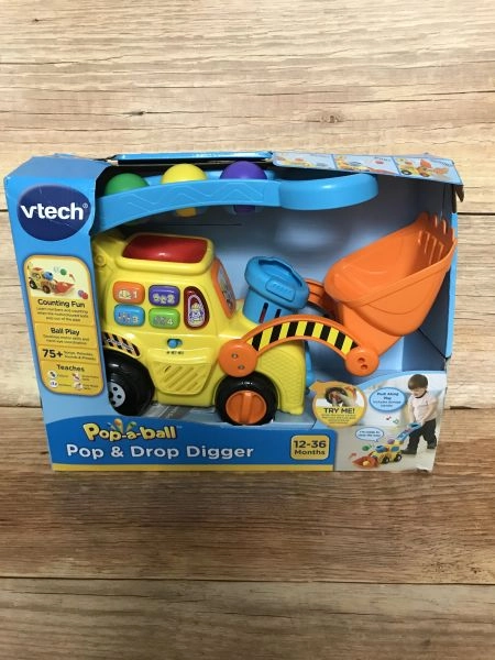 VTech POP and Drop Digger Educational Push Along Digger for Toddler