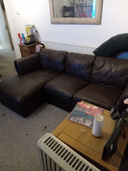 3 seater leather corner sofa