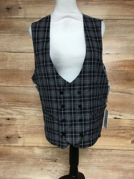 Skopes Grey and Black Double Breasted Waistcoat