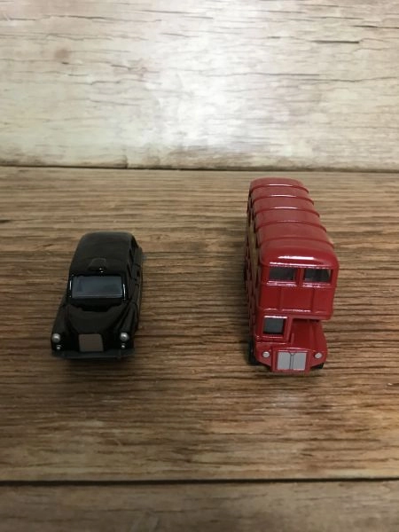 London bus and taxi cars