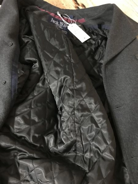 Jack Wills Dark Grey Frith Peacoat Jacket