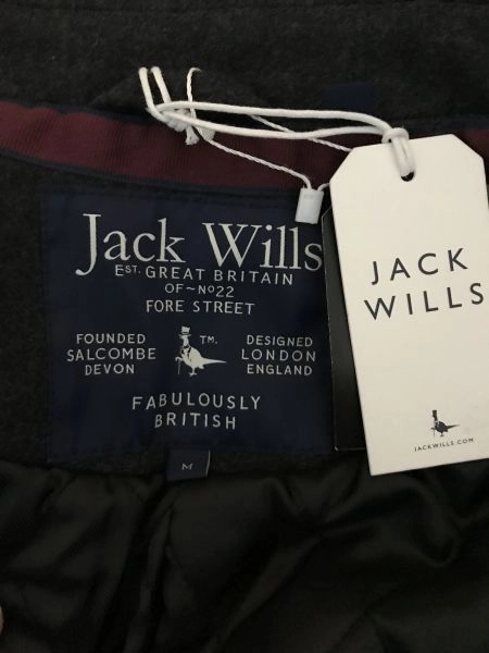 Jack Wills Dark Grey Frith Peacoat Jacket