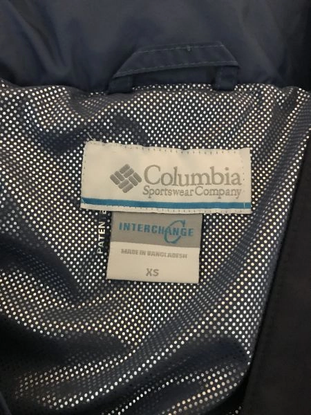 Columbia Navy and Pink Omni-Heat Thermal Reflective Coat
