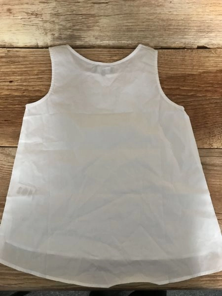 DKNY White Stiff Material Vest Top