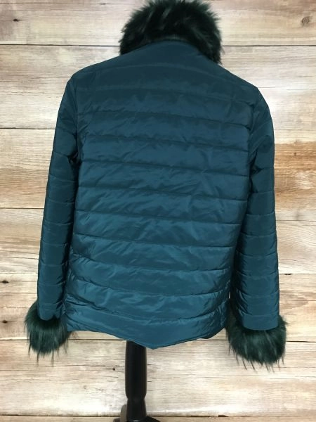 James Lakeland Green Fur Trimmed Quilted Jacket