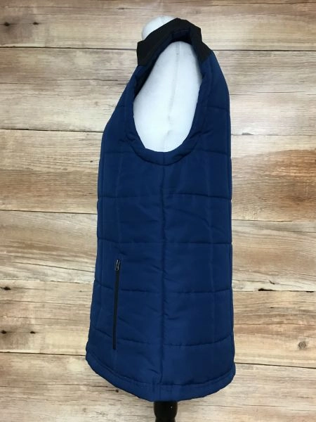 Warrior Blue and Black Sleeveless Quilted Gilet Body Warmer