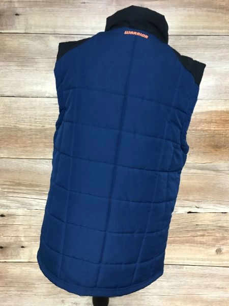 Warrior Blue and Black Sleeveless Quilted Gilet Body Warmer