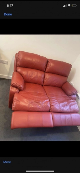 Brand-new red recliner
