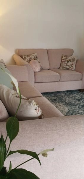Marks and spencers blush pink abbey 3 and 2 seater sofas