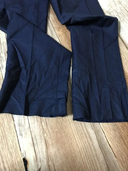 Dark Blue/Black Long Length Suit Trousers