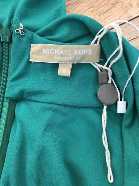 Micheal Kors Green Long Length Cowl Neck Dress