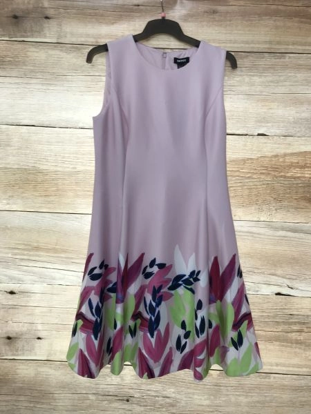 DKNY Pink Shift Dress with Floral Print Design