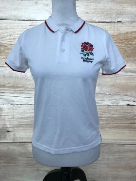 Official Licensed Product England Rugby White Polo Shirt