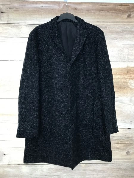 Label Lab Black Long Sleeves Gordon Overcoat