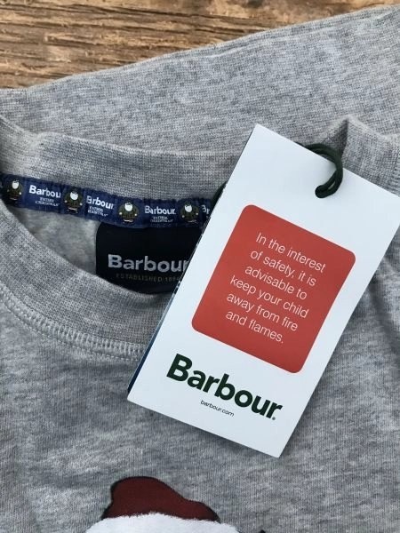 Barbour Grey Father Christmas Long Sleeve Top