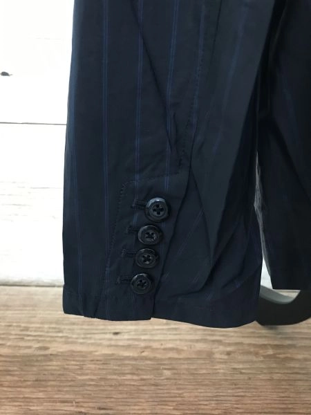 DKNY Black with Blue Stripes Shirt Style Jacket